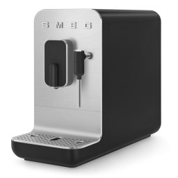 Espressor SMEG Collezione BCC12BLMEU, 1350 W, 19 bar, 1,4 l, 8 functii, Rasnita incorporata, Spumare lapte, Negru