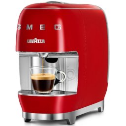 Espressor cu capsule SMEG Lavazza A Modo Mio LM200, 1250 W, 10 bar, 0,9 l, Incalzire rapida, Rosu