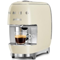 Espressor cu capsule SMEG Lavazza A Modo Mio LM200, 1250 W, 10 bar, 0,9 l, Incalzire rapida, Crem
