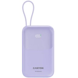 Baterie portabila CANYON OnPower 101, 10000 mAh, 1 x USB-C, 1 x USB-A, Purple