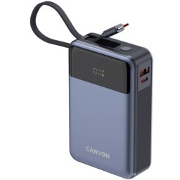 Baterie portabila CANYON OnPower PB-600, 20000 mAh, 1 x USB-A, 1 x USB-C, Dark Grey
