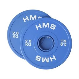 Set 2 discuri 2 KG, Otel/Cauciuc, Albastru
