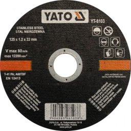 Disc debitat otel inoxidabil 125 x 1.2 x 22 mm YT-6103