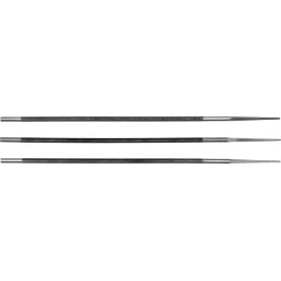 Set 3 x pile pentru ascutit lantul YT-85025, Otel, 250 x 4.0 mm, Gri