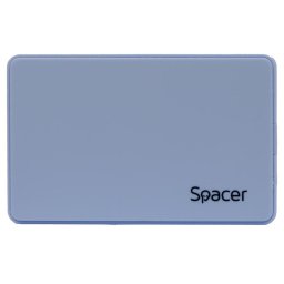 HDD Rack RACK extern SPACER, pt HDD/SSD, 2.5 inch, S-ATA, interfata PC USB 3.0, Husa piele sintetitca, plastic, Bleu, "SPR-25612BL" (timbru verde 0.8 lei)