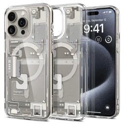 Husa Ultra Hybrid Zero One (MagFit) iPhone 15 Pro – Natural Titanium