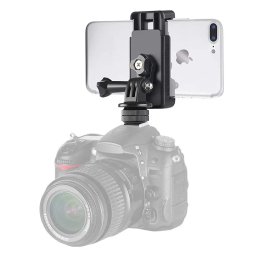 Suport telefon/cameră sport cu adaptor - Negru