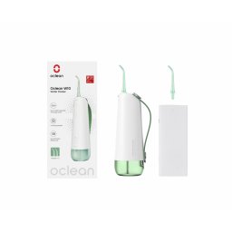 Irigator oral Irigator oral portabil 1400 pulsations/minute, 5 program, 4 nozzles, 200 ml, alb/verde