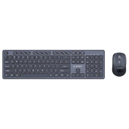 Tastatura Set tastatura wireless multimedia 104 taste + mouse wireless 1600DPI 4 Negru