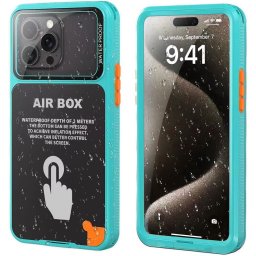 Husa Husa pentru iPhone 12 Pro Max/13 Pro Max/14 Pro Max/ 15 Pro Max/16 Pro Max/15+/16+ - ShellBox AirBox Waterproof IP68 Case (6.7 inch) - Blue