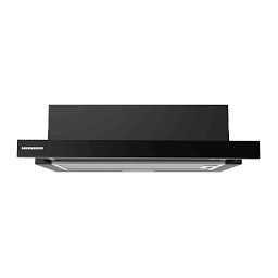 Hota HTCH-MD400GBK - Hota de Bucatarie, 60 cm, 400 m³/h, 2 trepte, Iluminare LED, Negru