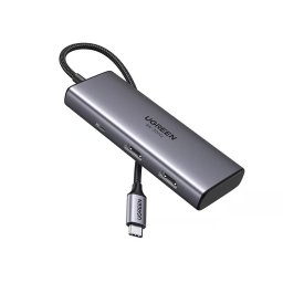 Hub USB-C la 2x USB, 2x HDMI, 2x Type-C, 5Gpbs, PD100W - (15852) - Gray
