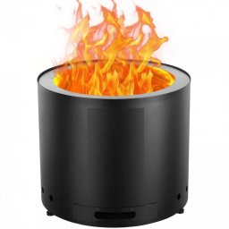 Incalzitor terasa Incalzitor terasa fara fum, Vivatechnix Otel inoxidabil, Diametru 490 mm, Inaltime 390 mm, Negru