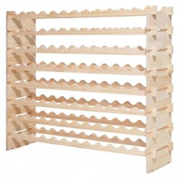 Mobilier interior Raft modular pentru 96 sticle de vin, Stivuibil, Lemn, 8 Niveluri, 1130 x 290 x 962 mm