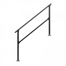 Mobilier interior Balustrada otel, 4-5 trepte Vivatechnix, Dimensiune 1380 x 84 x 920 mm, Unghi reglabil 0° - 40°, Negru