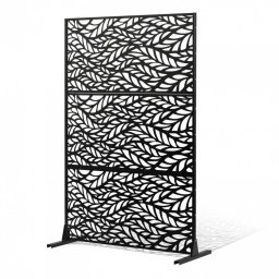 Paravan confidentialitate pentru gradina/casa, Otel, 120 x 50.8 x 183 cm, Exterior/Interior, Negru, demontabil