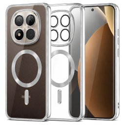 Husa Husa pentru Xiaomi Redmi Note 15 Pro+ 5G / Poco M8 Pro 5G - Techsuit Luxury Crystal MagSafe - Silver