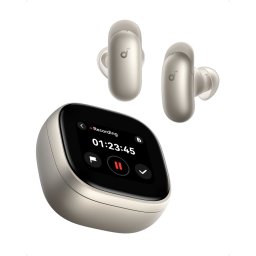 Soundcore Libery 5 Pro Max, True wireless, ANC, Anker Thus™ AI Chip, AI Note-Taker, Bluetooth 6.1, IP55, Autonomie 28 ore, Auriu