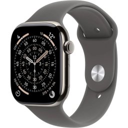 Smartwatch Watch Series 11 GPS + Cellular 42mm Natural Titanium Case with Stone Grey Sport Band - M/L