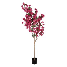 Floare Bougainvillea roz artificiala in ghiveci 40x40x180 cm