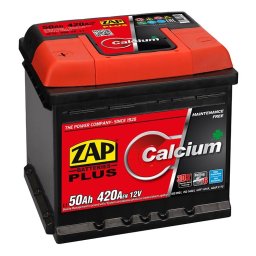 Baterie auto 50Ah Zap Plus 207x175x190 420A 12V, polaritate inversa