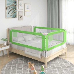 Balustrada de protectie pat copii, verde, 100x25 cm, textil GartenMobel Dekor