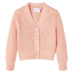 Cardigan copii tricotat roz combinat 128 GartenMobel Dekor