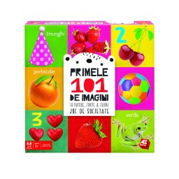 Joc de societate educativ Primele 101 de imagini cu numere, forme si culori