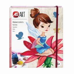 Set pictura acuarela cu zane As Art, sabloane si culori, 6+ ani