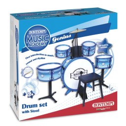 Set tobe pentru copii Bontempi Rock Drummer albastru cu scaun