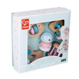 Set 5 jucarii zornaitoare Hape pentru stimulare senzoriala bebelusi