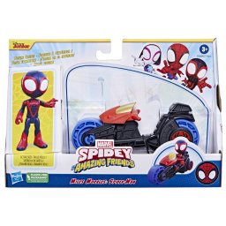 Set Miles Morales Spider-Man cu motocicleta si figurina 10 cm
