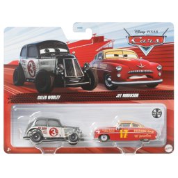 Set 2 masinute metalice Disney Pixar Cars 3 Caleb Worley si Jet Robinson