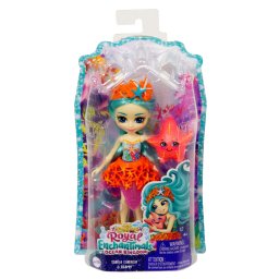 Papusa Enchantimals Staria Starfish cu Beamy, set tematic marin