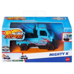 Masinuta Hot Wheels Mighty K din metal, cu pull back, scara 1:43