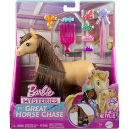 Ponei Barbie Mysteries Pepper cu par lung si accesorii de coafat