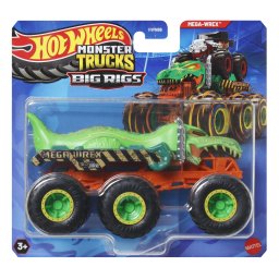 Hot Wheels Monster Trucks Big Rigs Mega-Wrex, camion cu 6 roti, scara 1:64