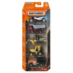 Set 5 masinute metalice Matchbox Construction, scara 1:64
