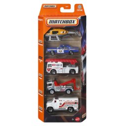 Set 5 masinute metalice Matchbox Rescue, scara 1:64