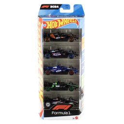 Set 5 masinute metalice Hot Wheels Formula 1 2024 pentru colectie si joaca