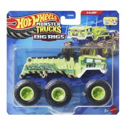 Hot Wheels Monster Trucks Big Rigs 5 Alarm, masinuta metalica cu 6 roti 1:64