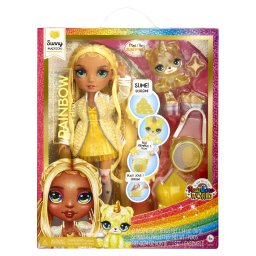 Papusa Rainbow High Sunny Madison cu slime si animalut magic