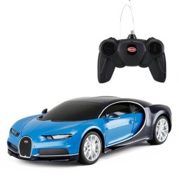 Masina cu telecomanda Bugatti Chiron albastra, scara 1:24, Rastar