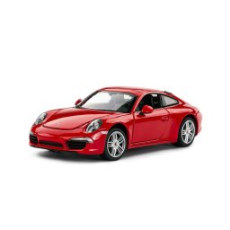 Masinuta metalica Porsche 911 rosie, scara 1:24, cu detalii realiste