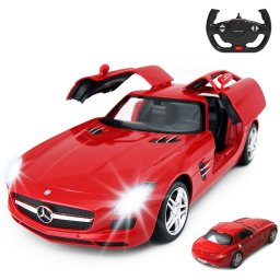 Masina cu telecomanda Mercedes-Benz SLS rosie, scara 1:14, 2.4 GHz