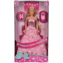 Papusa Steffi cu rochie roz de gala si accesorii, 29 cm