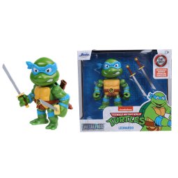 Figurina metalica Leonardo Testoasele Ninja, articulata, cu accesorii, 10 cm