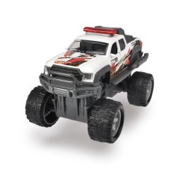 Masina de teren din metal Rally Monster alba, 15 cm, pull-back