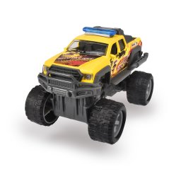 Masinuta de teren din metal galbena Rally Monster, 15 cm