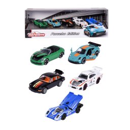 Set 5 masinute metalice Majorette Porsche, 7,5 cm
